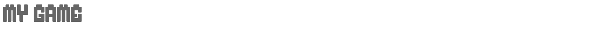 My Game my game.ttf font preview